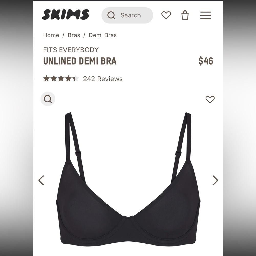 Brand new skims bra 34dd